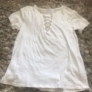 Socialite lace front tee